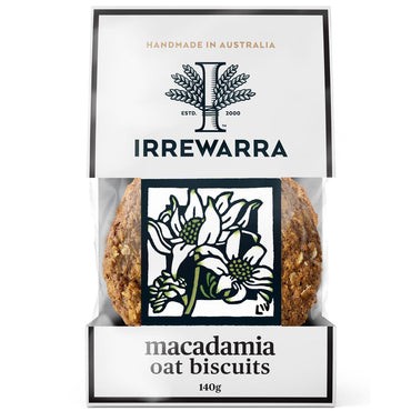 Irrewarra Macadamia Oat Biscuits 140g